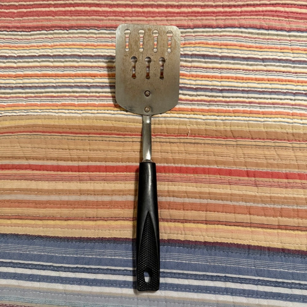 Vintage ECKO Chrome Plated Spatula USA Made Metal Grilling Flipping‎ Utensil